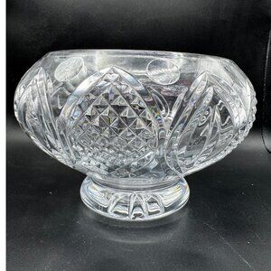 Vtg Galway James Callaghan 24% Lead Crystal 6" Footed Bowl Signed Decorative Ele